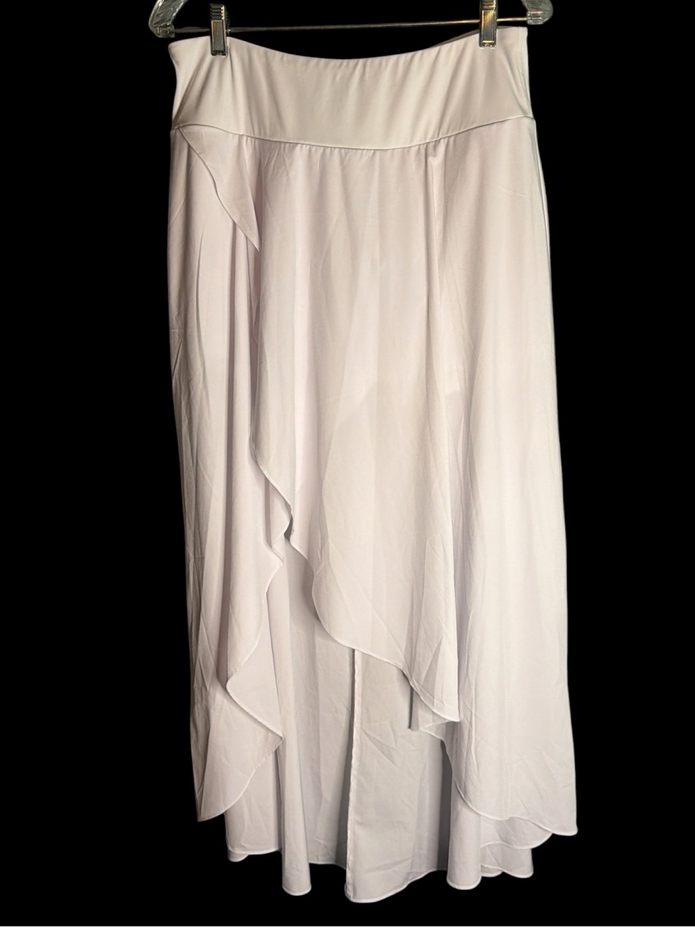 Halara Breezefu! High Waisted High Low Ruffle Skirt white size L